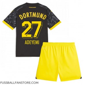 Borussia Dortmund Karim Adeyemi #27 Replik Auswärtstrikot Kinder 2023-24 Kurzarm (+ Kurze Hosen)